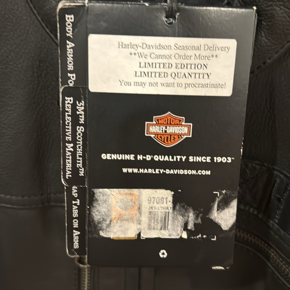 NWT Limited Edition Harley Davidson Leather Jacket unisex - Picture 5 of 8